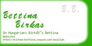 bettina birkas business card